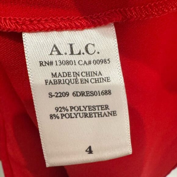 NEW A.L.C. leslie cut out mini dress in garnet - Picture 11 of 13